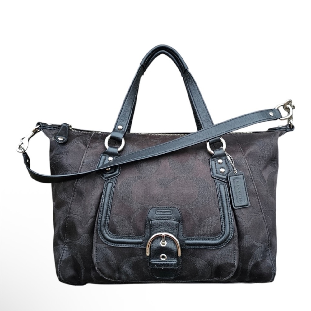 Coach Beautiful Teal & Gray Signature Tote